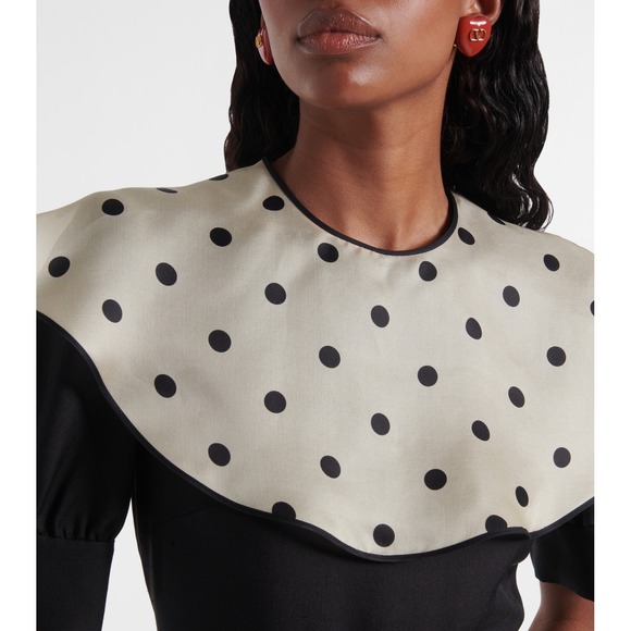 Valentino Garavani Polka Dot Collar Silk Mini Dress $5,400 - Size IT 38 / US 2 - Picture 6 of 16